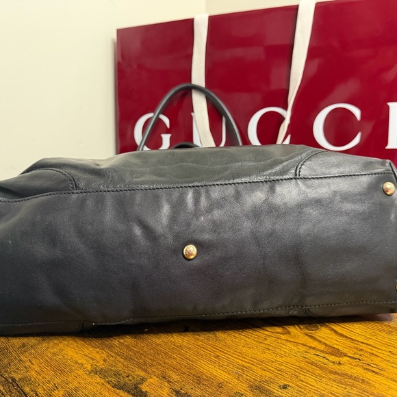 Black Leather Sabrina Medium Boston Bag - Picture 5 of 13